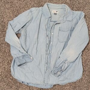 Old Navy Light Blue Casual Button Down Shirt